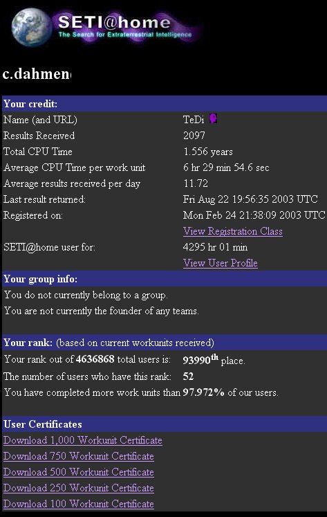 seti-status-20030822.jpg - SETI Statistik 22.08.2003