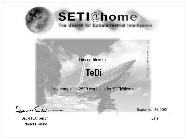 seti-2500.jpg - SETI 2500er Zertifikat
